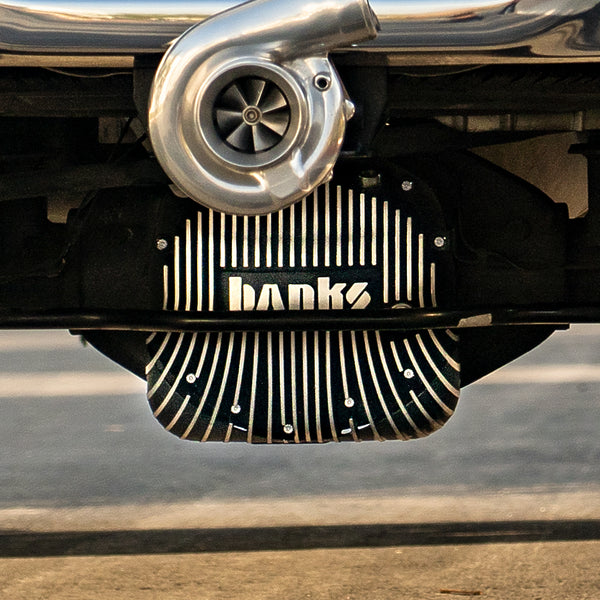 Banks Ram-Air Differential Cover Kit Satin Black/Machined w/Hardware 01-19 Chevy/GMC 03-24 Ram with AAM 11.5 Inch or 11.8 Inch 14 Bolt Rear Axle
