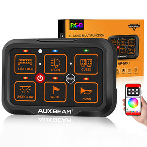 Auxbeam AR600 6-Gang RGB Switch Panel w/ Bluetooth - Colorado & Canyon Enthusiasts