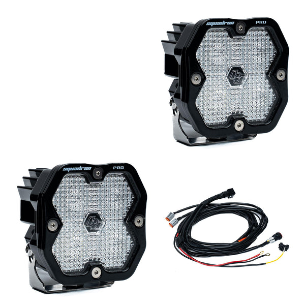 Baja Designs Squadron 2.0 Pro Black LED Auxiliary Light Pod Pair