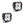 Baja Designs Squadron 2.0 Sport Black LED Auxiliary Light Pod Pair