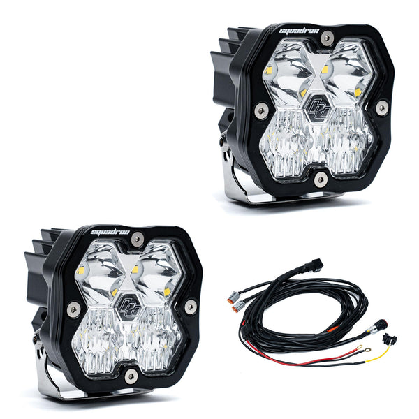 Baja Designs Squadron 2.0 Sport Black LED Auxiliary Light Pod Pair