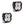 Baja Designs Squadron 2.0 Sport Black LED Auxiliary Light Pod Pair