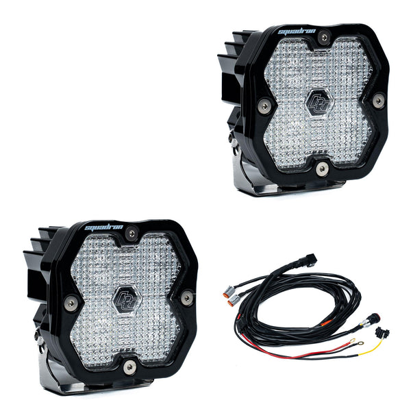 Baja Designs Squadron 2.0 Sport Black LED Auxiliary Light Pod Pair