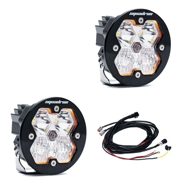 Baja Designs Squadron-R 2.0 Sport Black LED Auxiliary Light Pod Pair