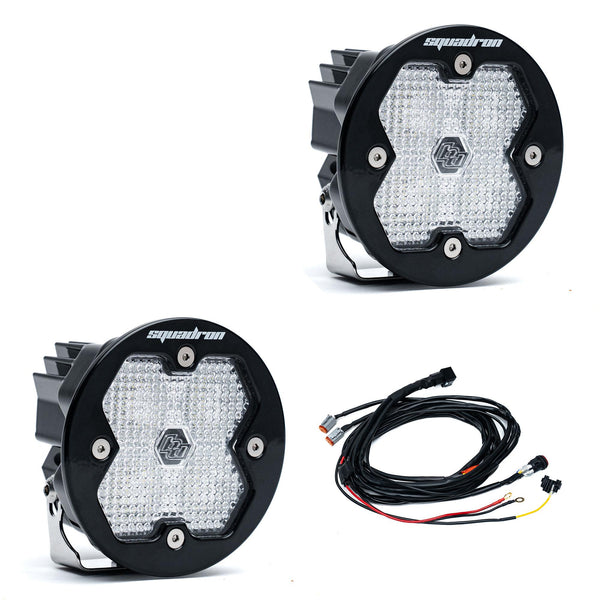 Baja Designs Squadron-R 2.0 Sport Black LED Auxiliary Light Pod Pair
