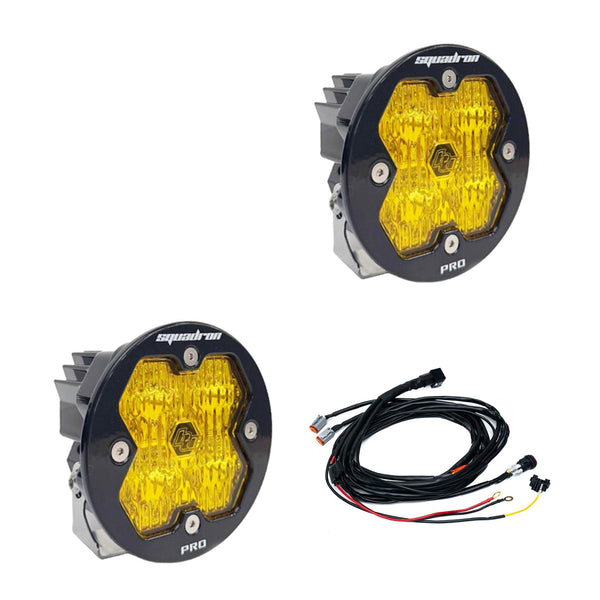 Baja Designs Squadron-R 2.0 Pro Black LED Auxiliary Light Pod Pair