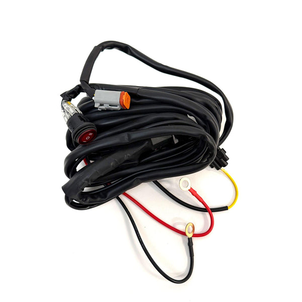 Baja Designs Squadron 2.0 4-pin Deutsch On/Off 1-Light (150W max) with Backlight Harness