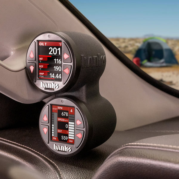 Banks 52mm iDash Stealth Pod Mounts for 15-19 GM 2500/3500