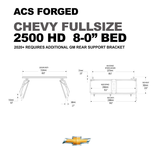 Active Cargo System Forged Bed Rack | 2019+ Silverado / Sierra