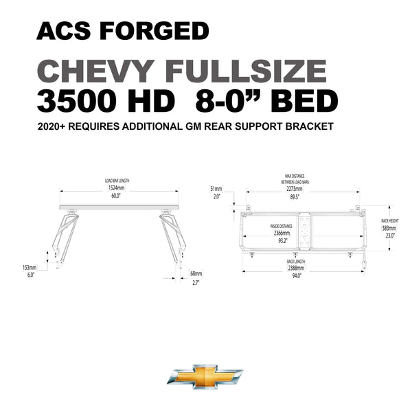 Active Cargo System Forged Bed Rack | 2019+ Silverado / Sierra
