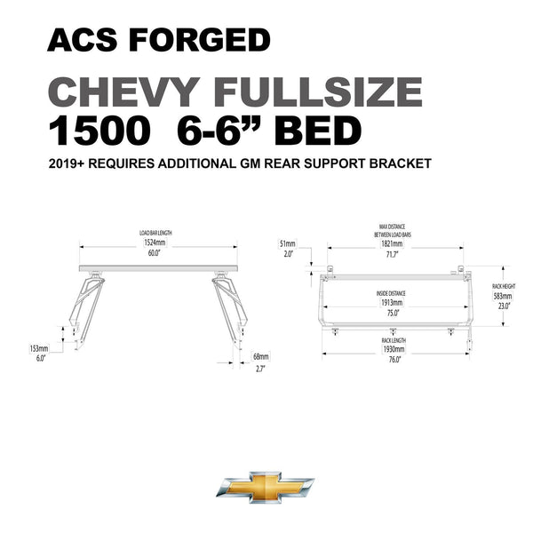 Active Cargo System Forged Bed Rack | 2019+ Silverado / Sierra