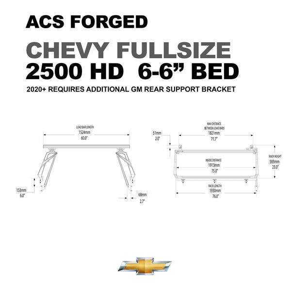 Active Cargo System Forged Bed Rack | 2019+ Silverado / Sierra