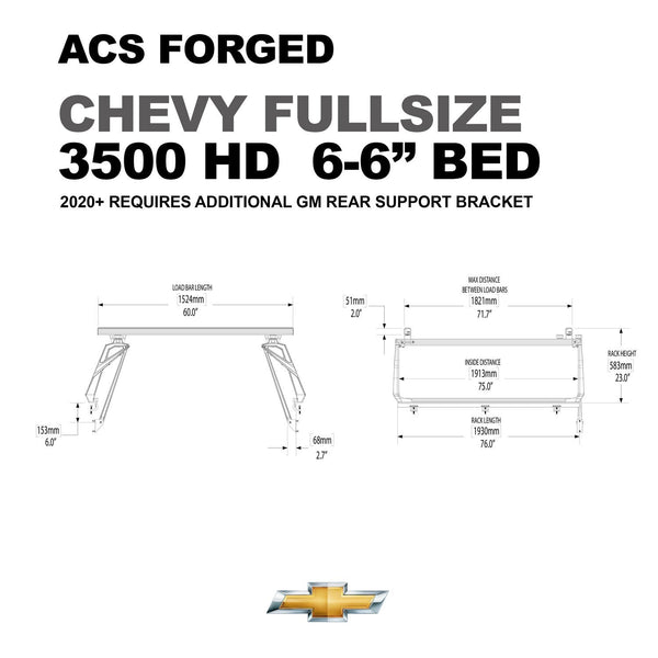 Active Cargo System Forged Bed Rack | 2019+ Silverado / Sierra