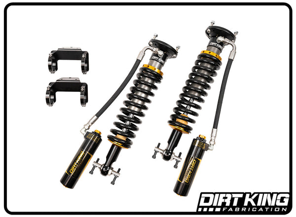 Dirt King 2.5 Coilovers | DCA Remote Reservoir | 2019+ Silverado / Sierra 1500