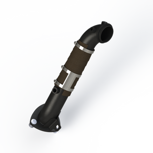 MBRP Armor BLK 3 Inch Turbo Down Pipe Carb EO D-763-2 | 2015-2016 Chevrolet/GMC Silverado/Sierra 2500/3500 Duramax