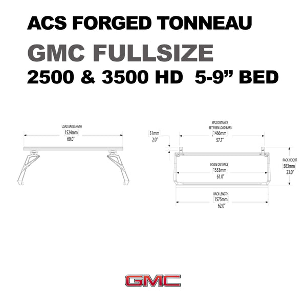 Leitner ACS FORGED TONNEAU - RAILS ONLY - GMC
