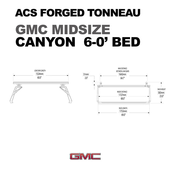 Leitner ACS FORGED TONNEAU - RAILS ONLY - GMC