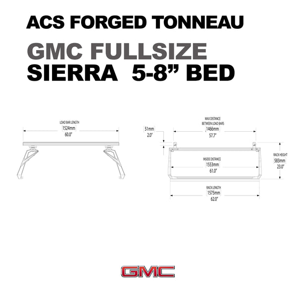 Leitner ACS FORGED TONNEAU - RAILS ONLY - GMC