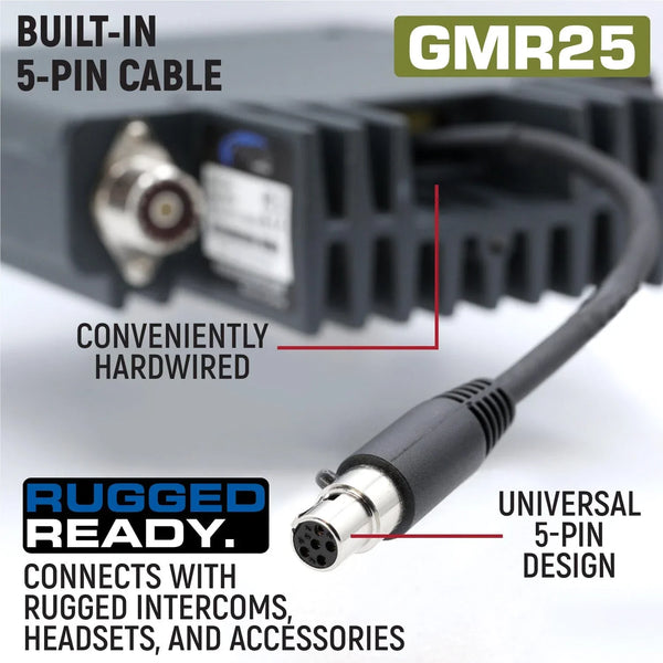 Rugged GMR25 Waterproof GMRS Mobile Radio - Colorado & Canyon Enthusiasts