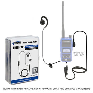 Rugged Radios Lapel Mic - 1 Wire w/ Ear Hook for Handheld Radios - Colorado & Canyon Enthusiasts
