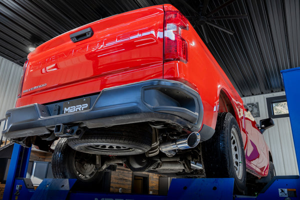 MBRP Armor Lite 3 Inch Cat Back Exhaust Single Side Exit Aluminized | 2019+ Silverado/Sierra 1500 2.7L