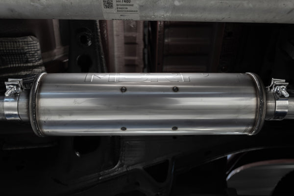 MBRP Armor BLK 3 Inch Cat Back Exhaust 2.5 Inch Dual Split Rear Exit Aluminized | 2019+ Silverado/Sierra 1500 2.7L