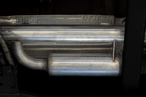 MBRP Armor BLK 3 Inch Cat Back Exhaust 2.5 Inch Dual Split Rear Exit Aluminized | 2019+ Silverado/Sierra 1500 2.7L