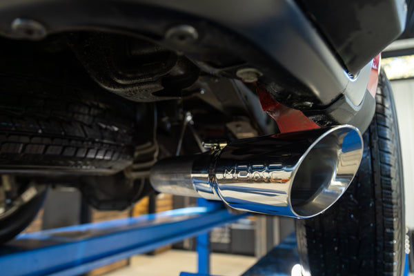 MBRP Armor BLK 3 Inch Cat Back Exhaust Single Side Exit Black Coated Aluminized | 2019+ Silverado/Sierra 1500 2.7L