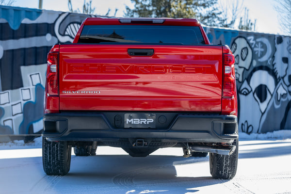 MBRP Armor Lite 3 Inch Cat Back Exhaust Single Side Exit Aluminized | 2019+ Silverado/Sierra 1500 2.7L