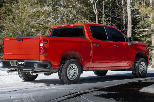 MBRP Armor Lite 3 Inch Cat Back Exhaust 2.5 Inch Dual Split Rear Exit Aluminized | 2019+ Silverado/Sierra 1500 2.7L