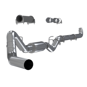 MBRP Armor Lite 4 Inch Exhaust Pipe Single Side No Muffler Aluminized | 2001-2007 Chevrolet/GMC Silverado/Sierra 2500/3500 Duramax Classic Extended/Crew Cab (S6004P)