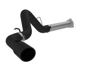 MBRP Armor BLK 4 Inch Filter Back Exhaust Single Side Exit Black Coated | 2007-2010 Chevrolet/GMC Silverado/Sierra 2500/3500 Duramax LMM