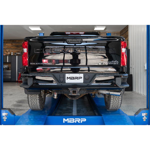 MBRP Armor Pro 4 Inch Filter Back Exhaust Single Side Exit T304 Stainless | 2020-2025 Chevrolet/GMC Silverado/Sierra 2500/3500