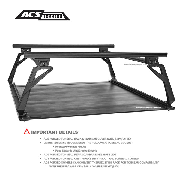 Leitner ACS FORGED TONNEAU - RAILS ONLY - Chevrolet