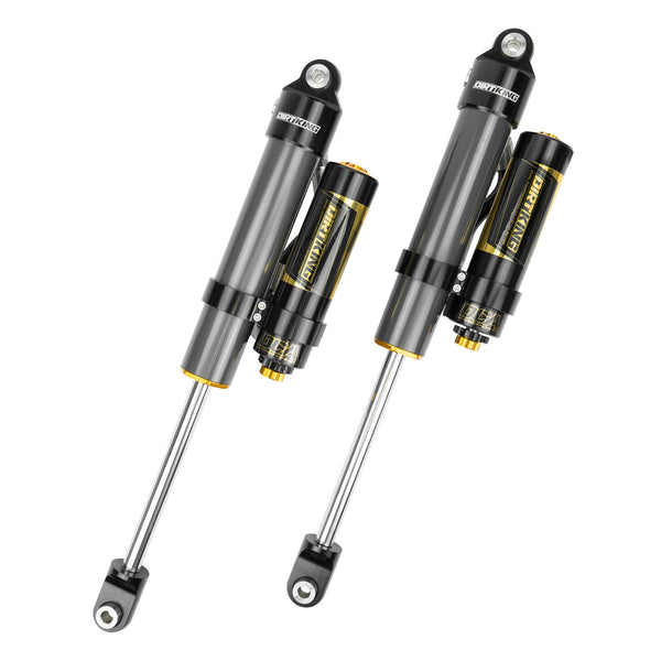 Dirt King 2.5 Piggyback Rear Shocks | DCA Remote Reservoir | 2011+ Silverado / Sierra HD