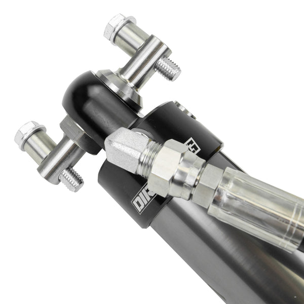 Dirt King 2.5 Smooth Body Front Shocks | DCA Remote Reservoir | 2011+ Silverado / Sierra HD